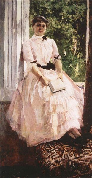 Portrait of the Artist Tatiana Spiridonovna Lyubatovich, c.1880 - Konstantin Korovin