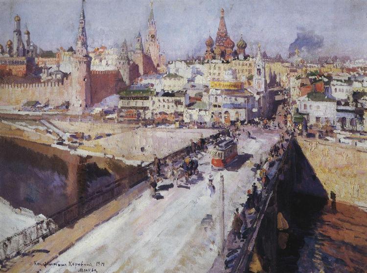 The Moskva River Bridge, 1914 - Konstantin Alexejewitsch Korowin