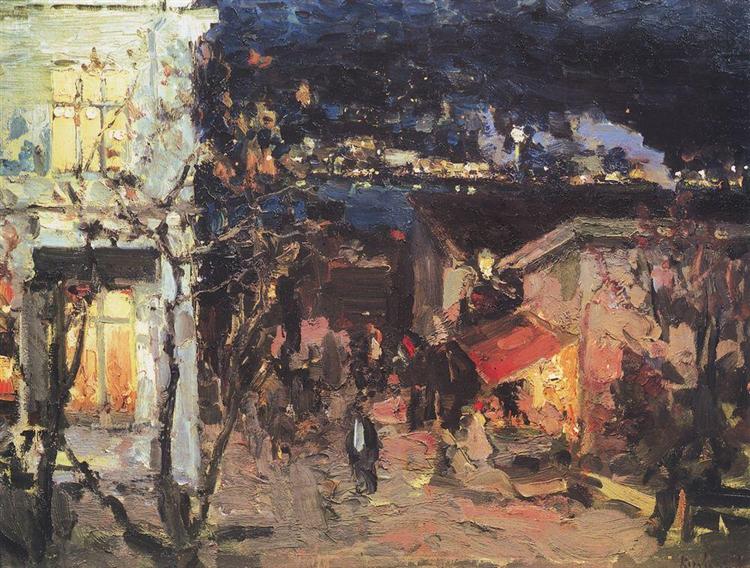 Yalta at night, 1905 - Костянтин Коровін