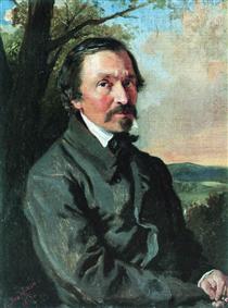 Retrato de Nikolay Nekrasov - Konstantin Makovsky