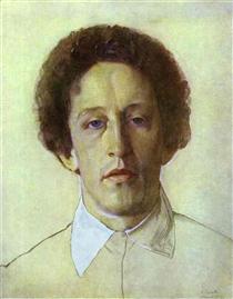 Portrait of Aleksandr  Blok - Konstantin Andrejewitsch Somow