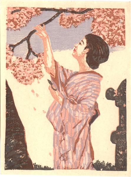 Cherry blossom time, 1946 - Kōshirō Onchi