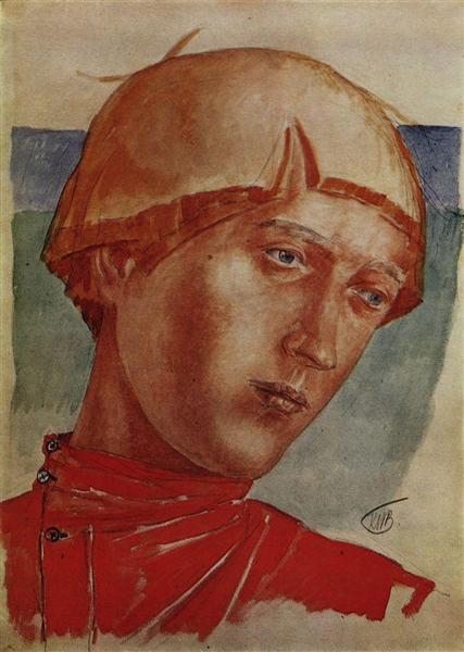 Head of a boy, 1918 - Kouzma Petrov-Vodkine