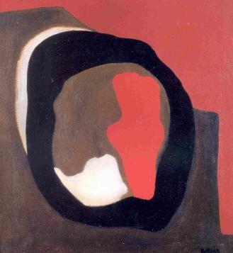 Black Circle of Chalk, 1957 - Lajos Kassak
