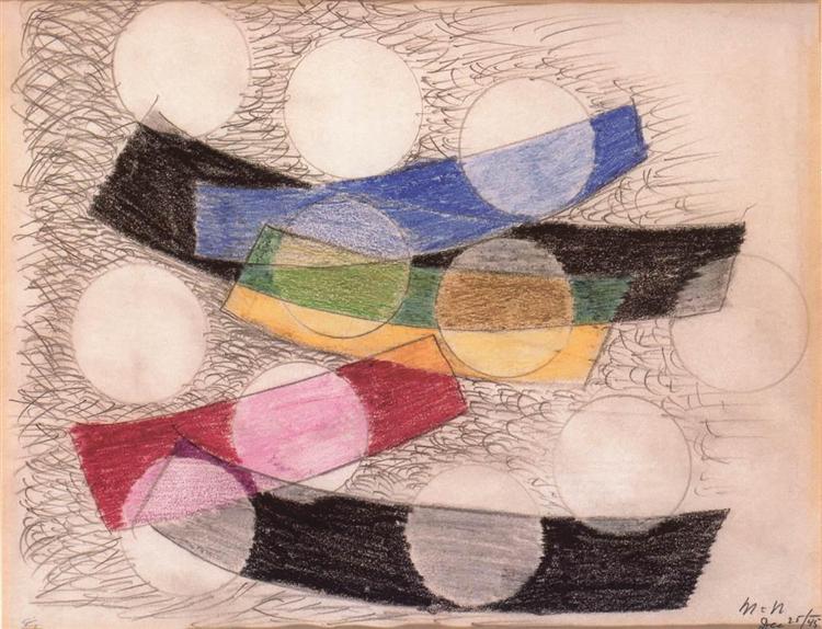 Floating Forms, 1945 - Laszlo Moholy-Nagy