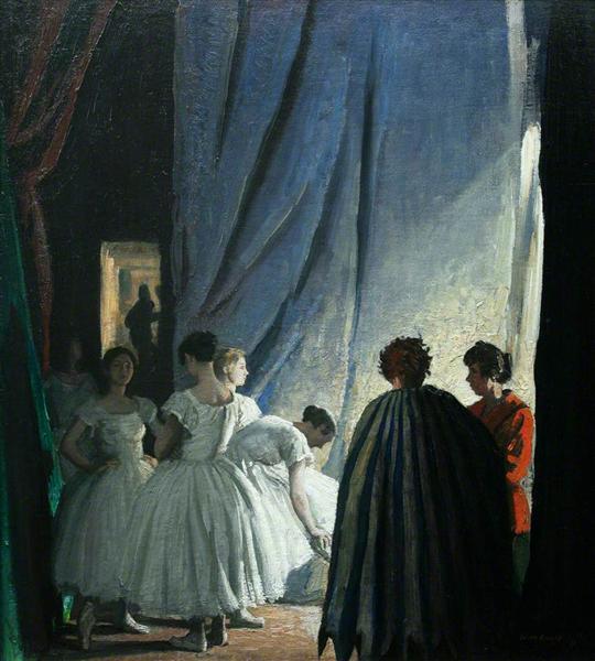 In the Coulisses - Laura Knight