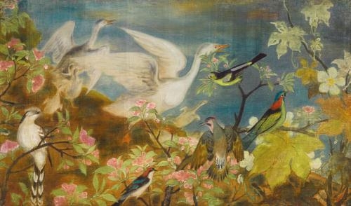 Hibiscus and Birds, 1940 - Le Pho