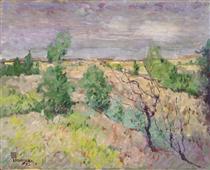 Landscape with Pines - Leon Dabo