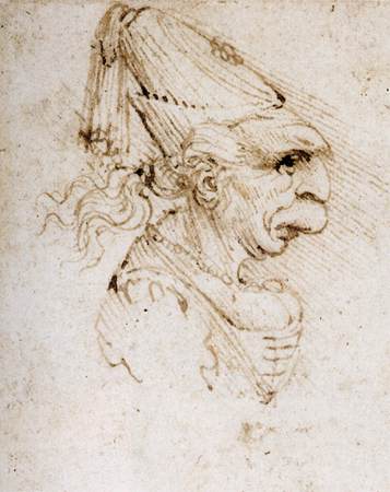 Caricature, c.1490 - c.1510 - Léonard de Vinci
