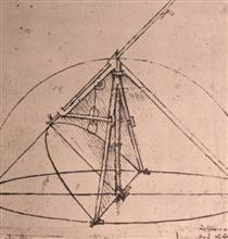 Конструкція для параболічного компаса - Леонардо да Вінчі