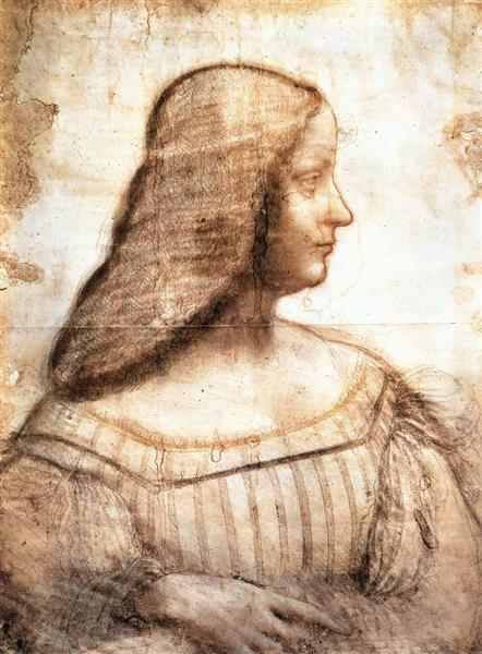 Isabella d'Este, 1500 - Léonard de Vinci