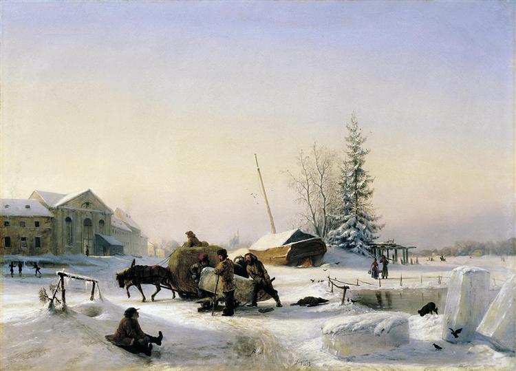 Transportation of Ice, 1849 - Lew Felixowitsch Lagorio