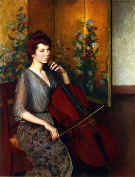 The Cellist - Lilla Cabot Perry