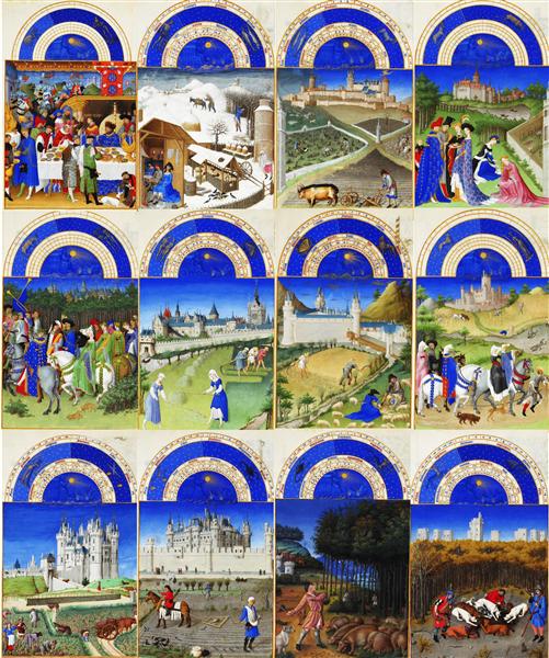 Calendar - Labors of the Months, 1416 - Hermanos Limbourg