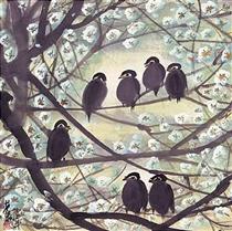 Birds on Branches - Лінь Фенмянь