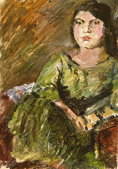 Wilhelmine in the Green Dress, 1924 - Lovis Corinth