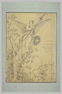 Frontispiece with winged woman - Luc-Olivier Merson
