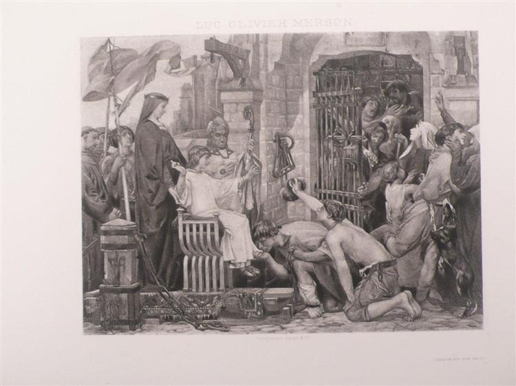 Louis IX opens the jails of France - Люк-Оливье Мерсон