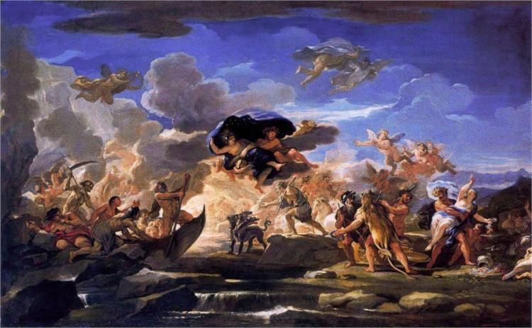Mythological Scene with the Rape of Proserpine, 1685 - Luca Giordano