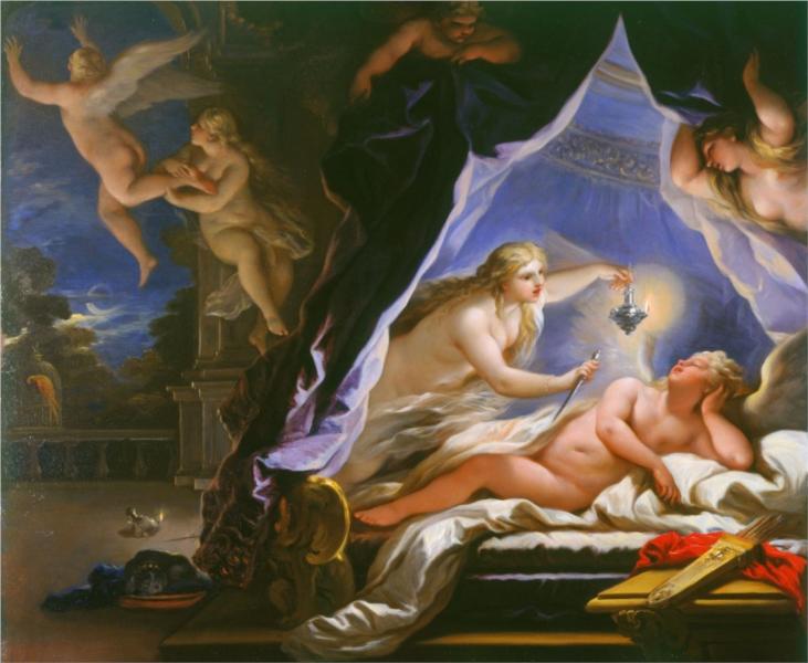 Psyche Discovering the Sleeping Cupid, 1697 - Luca Giordano