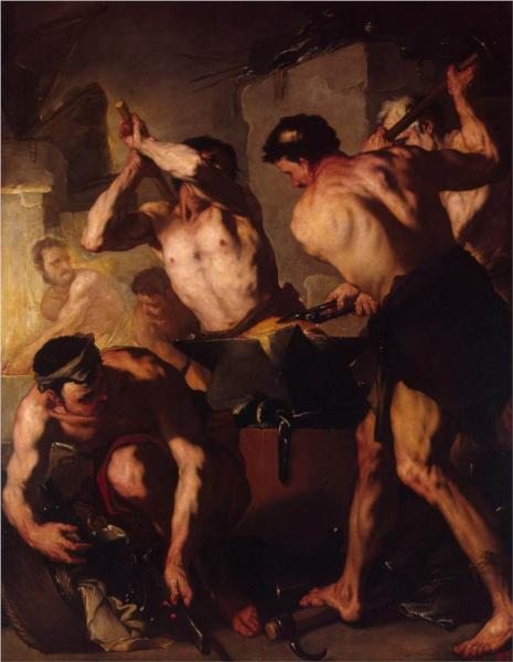 The Forge of Vulcan, 1660 - Luca Giordano