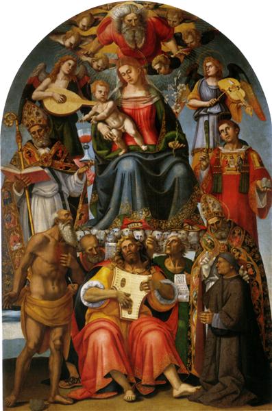 Madonna and Child with Saints, 1519 - 盧卡·西諾萊利