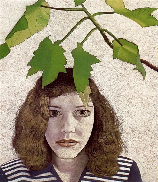 Девушка с листьями, 1948 - Люсьен Фрейд