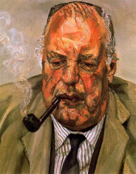Курящий мужчина, 1986 - 1987 - Люсьен Фрейд