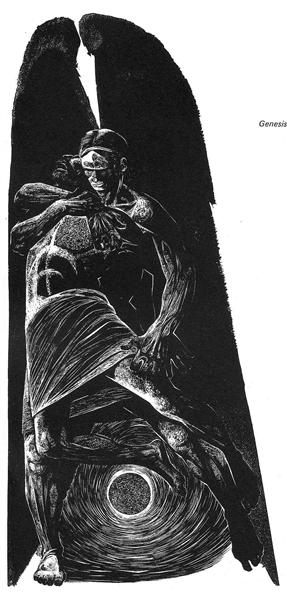 Genesis: 32 (Jacob wrestles with the angel), 1967 - Lynd Ward
