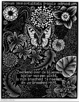 Emblemata - Butterfly, 1931 - M. C. Escher