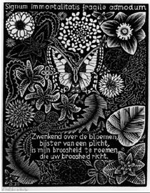 Emblemata - Butterfly - M.C. Escher