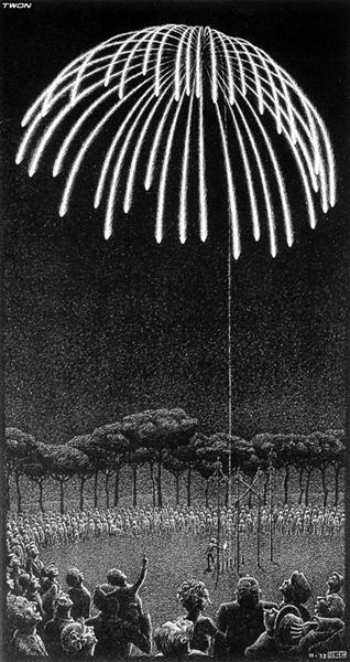 Fireworks, 1933 - Maurits Cornelis Escher