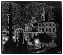 Nocturnal Rome, Santa Maria del Popolo - Maurits Cornelis Escher