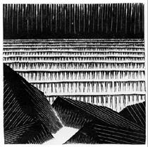 Blocks of Basalt along the Sea - M. C. Escher