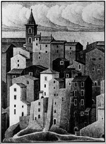Genazzano, Abruzzi (November 1929) - M. C. Escher