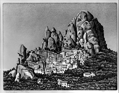 Pentedattio, Calabria (October 1930), 1930 - Maurits Cornelis Escher