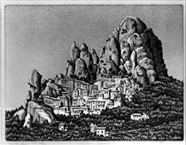 Pentedattio, Calabria (October 1930) - M.C. Escher