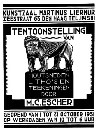 Invitation for Exhibition (September 1931), 1931 - M.C. Escher
