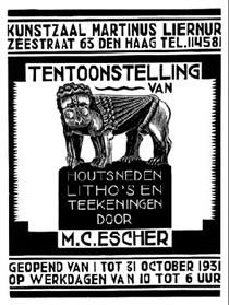 Invitation for Exhibition (September 1931) - Maurits Cornelis Escher