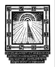 Sundial ( XXIV Emblemata: rejected plate) - M. C. Escher
