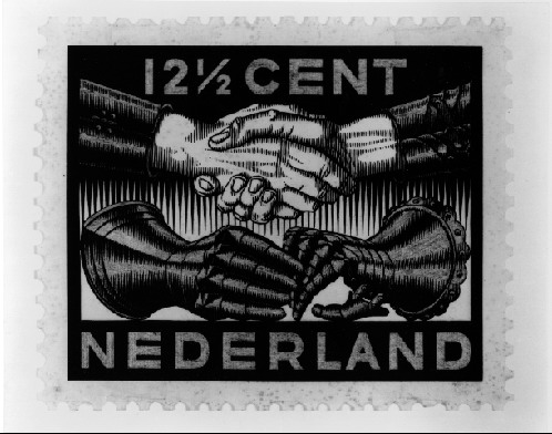 Design for Dutch Pease postage stamp (March 1932), 1932 - Мауріц Корнеліс Ешер
