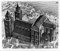 Cathedral of Cefalu, Sicily (December 1932) - M. C. Escher
