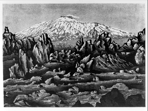 Old Lava From Mount Etna Near Bronte, Sicily, 1933 - Maurits Cornelis Escher