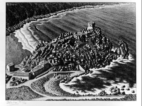Gulf of Porto, Corsica (December 1933), 1933 - M. C. Escher