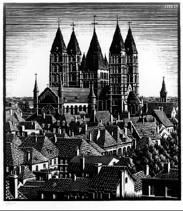 Tournai Cathedral (August 1934), 1934 - 艾雪