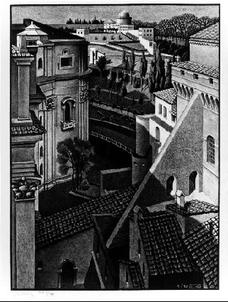Berween St.Peter and Sistine Chapel (March 1936), 1936 - Мауріц Корнеліс Ешер