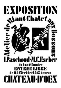 Poster for Exhibition John Paschoud and M.C. Escher (December 1936) - 艾雪