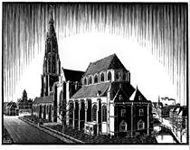 Delft: Nieuwe Kerk - Maurits Cornelis Escher