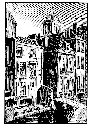 Delft: Voldersgracht (June 1939), 1939 - Maurits Cornelis Escher