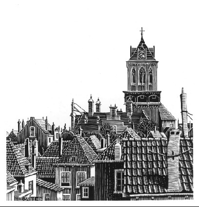 Delft: Roofs (August 1939), 1939 - Мауріц Корнеліс Ешер